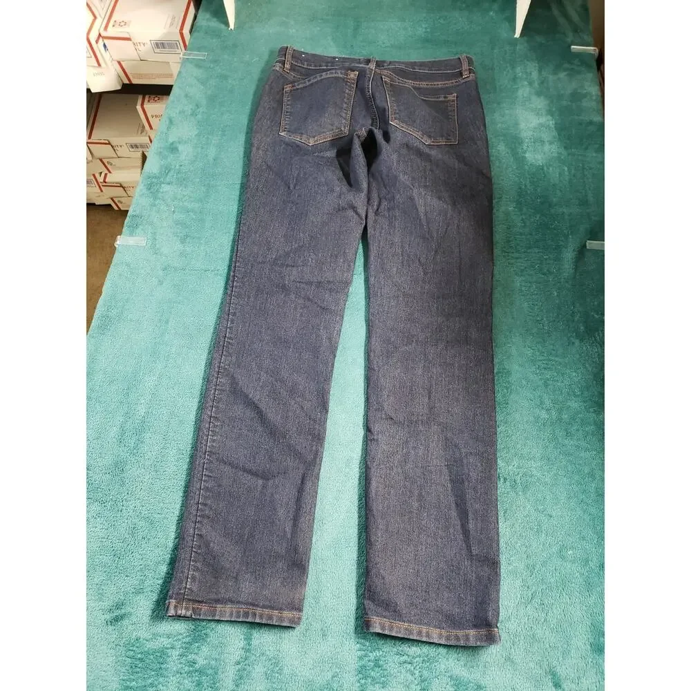 Loft Jeans Size 2 Petite Women Blue Pants Denim Stretch Mid Rise Modern Straight